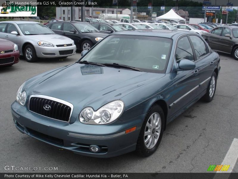 Celadon Green / Black 2005 Hyundai Sonata GLS V6