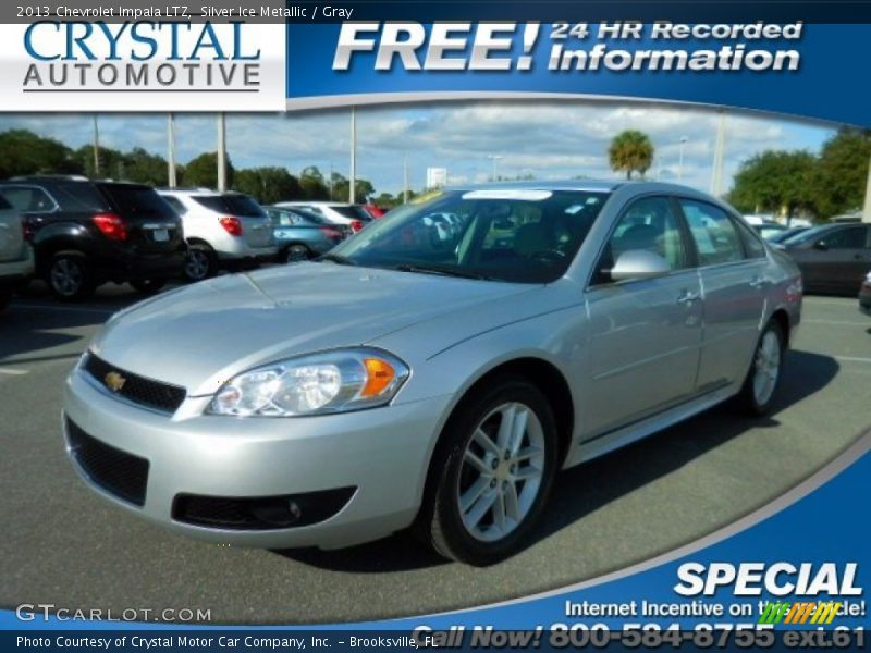 Silver Ice Metallic / Gray 2013 Chevrolet Impala LTZ