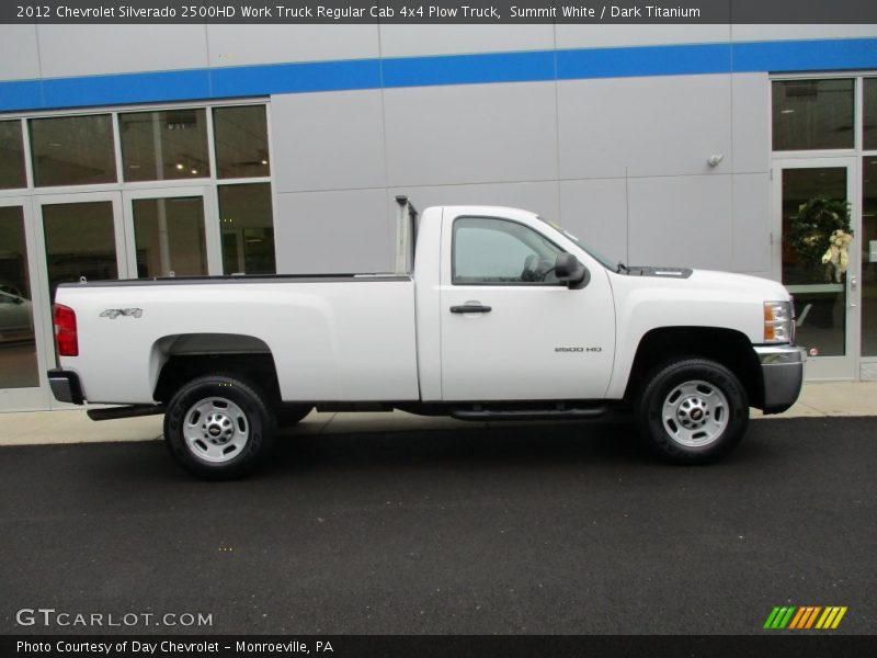 Summit White / Dark Titanium 2012 Chevrolet Silverado 2500HD Work Truck Regular Cab 4x4 Plow Truck