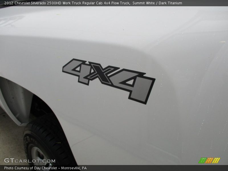 Summit White / Dark Titanium 2012 Chevrolet Silverado 2500HD Work Truck Regular Cab 4x4 Plow Truck