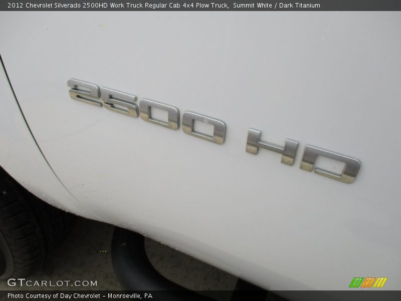 Summit White / Dark Titanium 2012 Chevrolet Silverado 2500HD Work Truck Regular Cab 4x4 Plow Truck