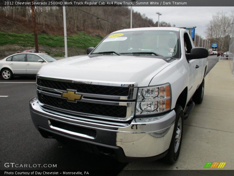 Summit White / Dark Titanium 2012 Chevrolet Silverado 2500HD Work Truck Regular Cab 4x4 Plow Truck
