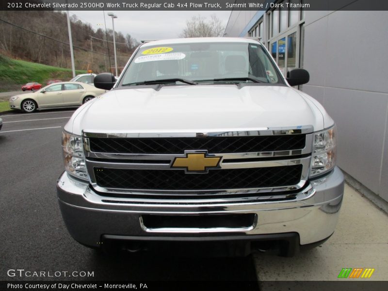 Summit White / Dark Titanium 2012 Chevrolet Silverado 2500HD Work Truck Regular Cab 4x4 Plow Truck