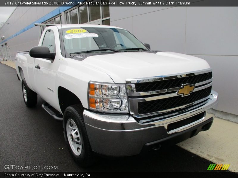 Summit White / Dark Titanium 2012 Chevrolet Silverado 2500HD Work Truck Regular Cab 4x4 Plow Truck
