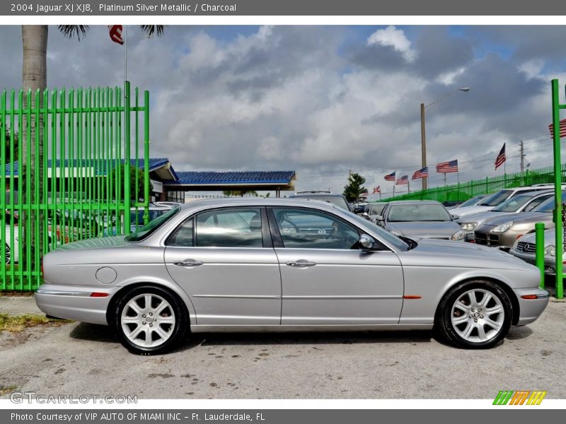 Platinum Silver Metallic / Charcoal 2004 Jaguar XJ XJ8