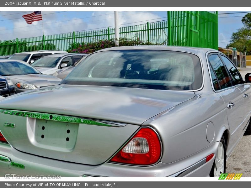 Platinum Silver Metallic / Charcoal 2004 Jaguar XJ XJ8