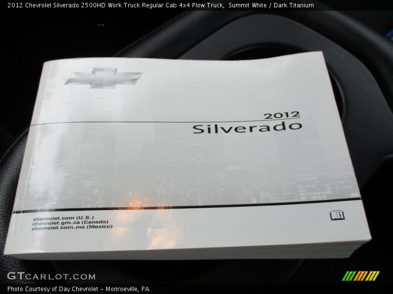 Summit White / Dark Titanium 2012 Chevrolet Silverado 2500HD Work Truck Regular Cab 4x4 Plow Truck