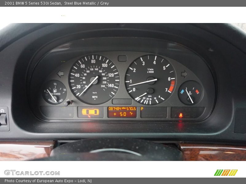 Steel Blue Metallic / Grey 2001 BMW 5 Series 530i Sedan