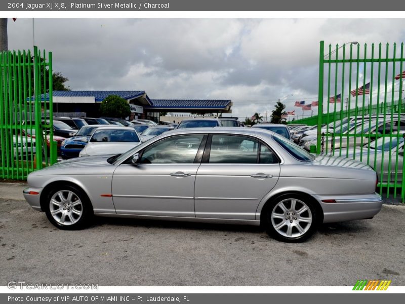 Platinum Silver Metallic / Charcoal 2004 Jaguar XJ XJ8