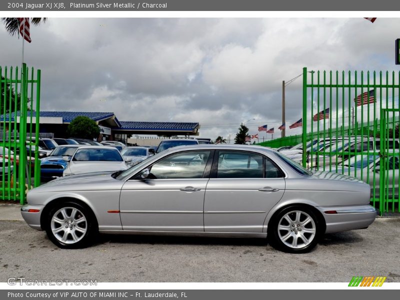 Platinum Silver Metallic / Charcoal 2004 Jaguar XJ XJ8