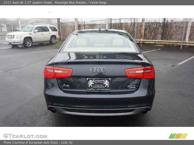 Moonlight Blue Metallic / Velvet Beige 2012 Audi A6 3.0T quattro Sedan