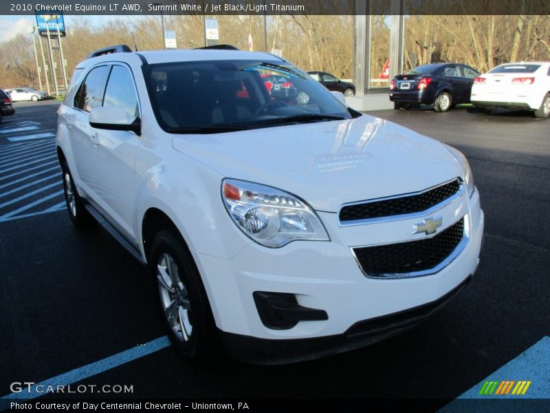 Summit White / Jet Black/Light Titanium 2010 Chevrolet Equinox LT AWD