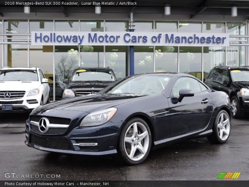 Lunar Blue Metallic / Ash/Black 2016 Mercedes-Benz SLK 300 Roadster