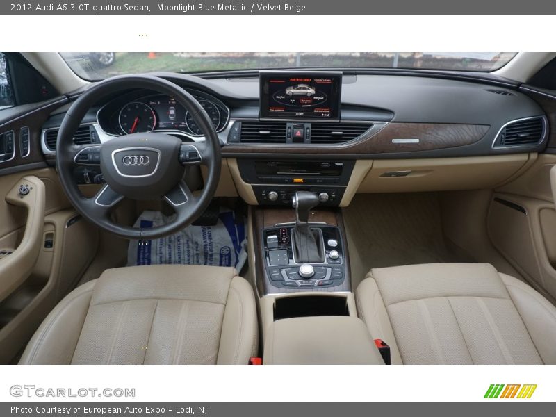 Moonlight Blue Metallic / Velvet Beige 2012 Audi A6 3.0T quattro Sedan
