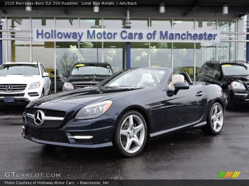 Lunar Blue Metallic / Ash/Black 2016 Mercedes-Benz SLK 300 Roadster