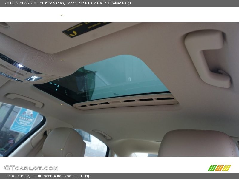Moonlight Blue Metallic / Velvet Beige 2012 Audi A6 3.0T quattro Sedan