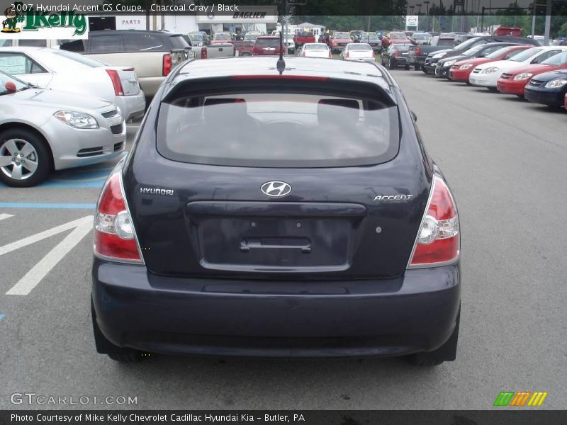 Charcoal Gray / Black 2007 Hyundai Accent GS Coupe