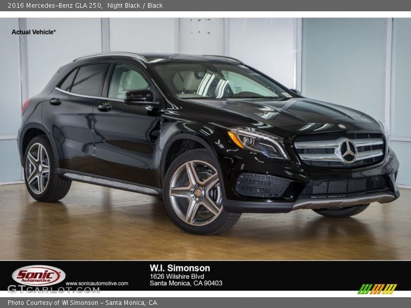 Night Black / Black 2016 Mercedes-Benz GLA 250