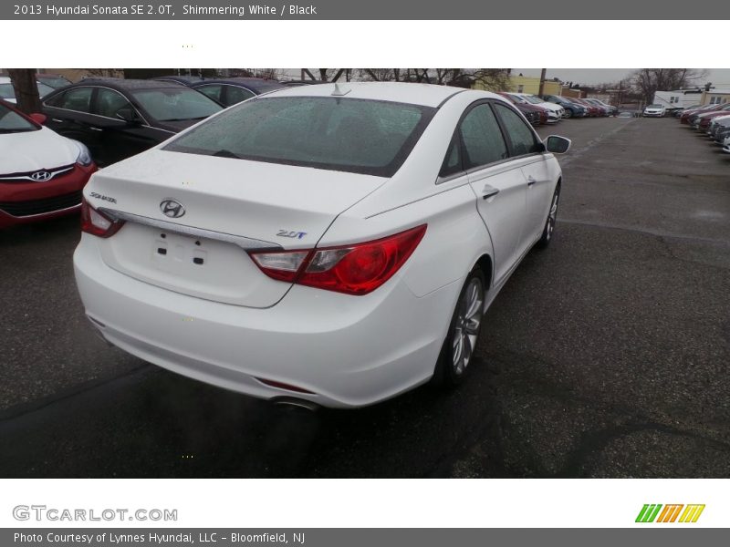 Shimmering White / Black 2013 Hyundai Sonata SE 2.0T