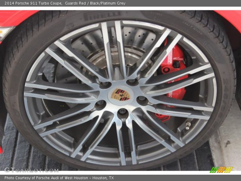 Guards Red / Black/Platinum Grey 2014 Porsche 911 Turbo Coupe