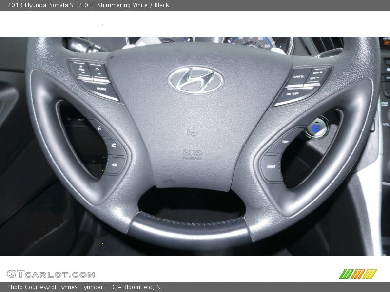 Shimmering White / Black 2013 Hyundai Sonata SE 2.0T