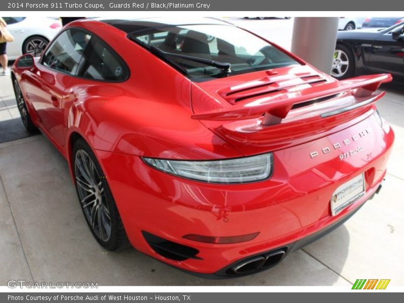 Guards Red / Black/Platinum Grey 2014 Porsche 911 Turbo Coupe