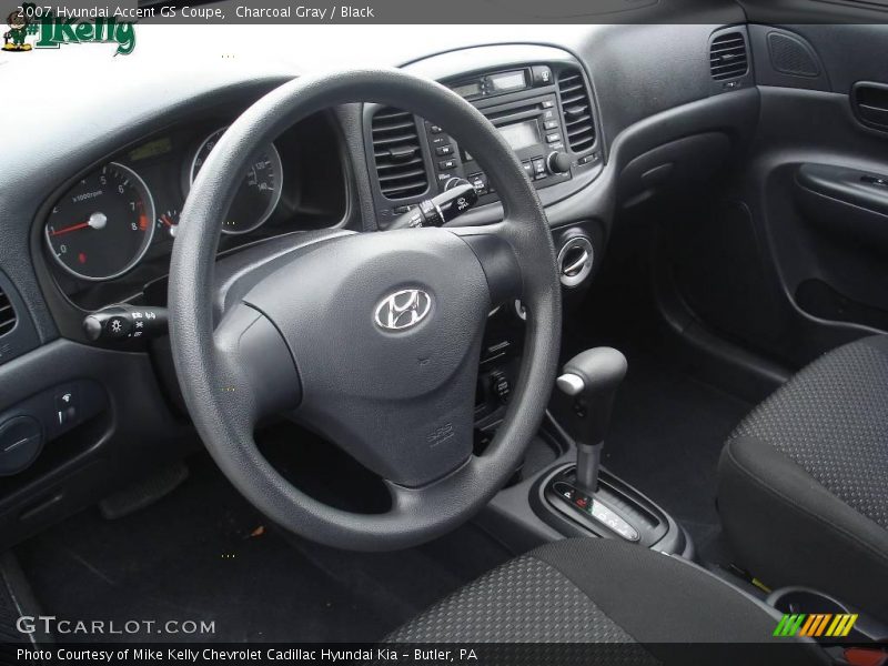 Charcoal Gray / Black 2007 Hyundai Accent GS Coupe