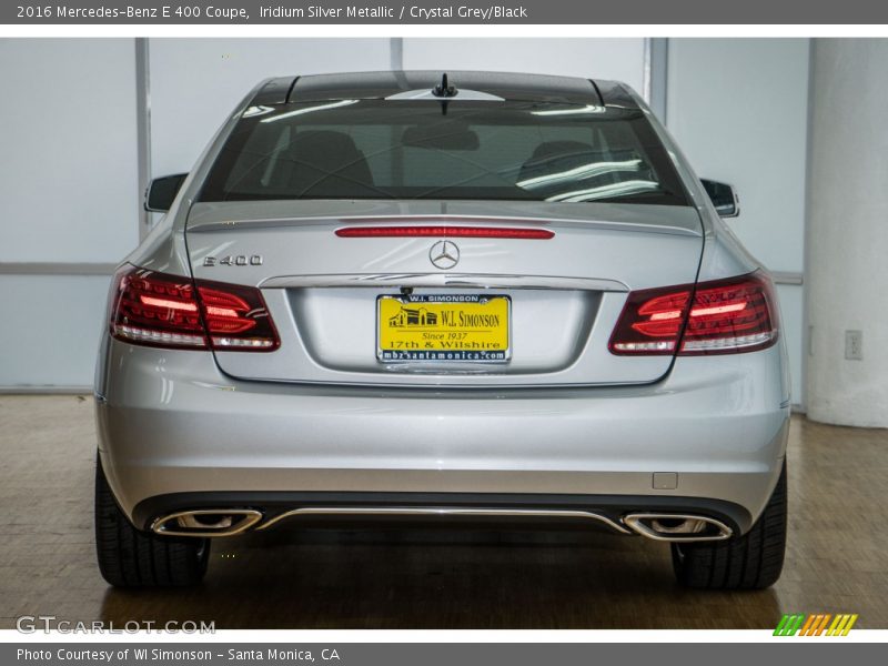 Iridium Silver Metallic / Crystal Grey/Black 2016 Mercedes-Benz E 400 Coupe