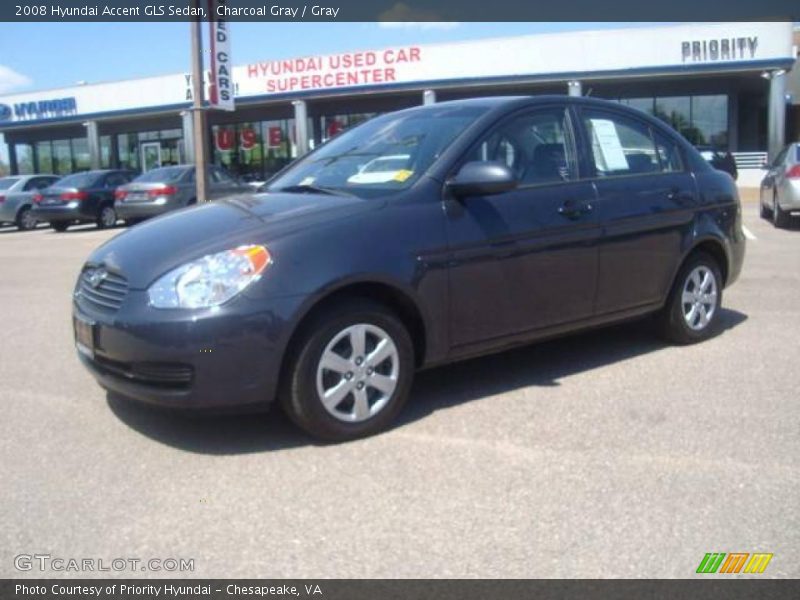 Charcoal Gray / Gray 2008 Hyundai Accent GLS Sedan