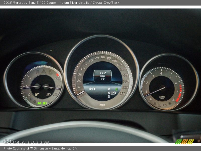 Iridium Silver Metallic / Crystal Grey/Black 2016 Mercedes-Benz E 400 Coupe