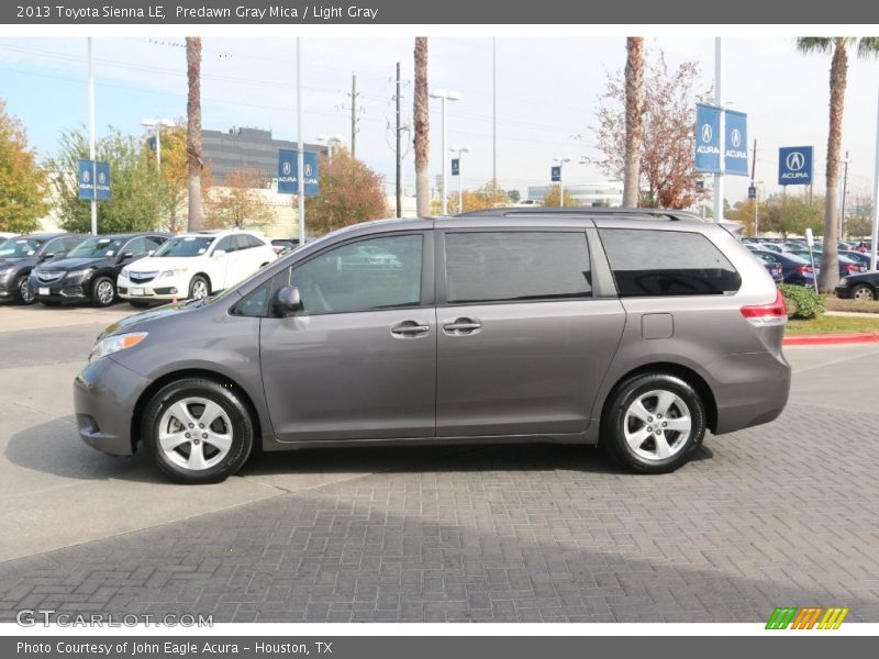 Predawn Gray Mica / Light Gray 2013 Toyota Sienna LE