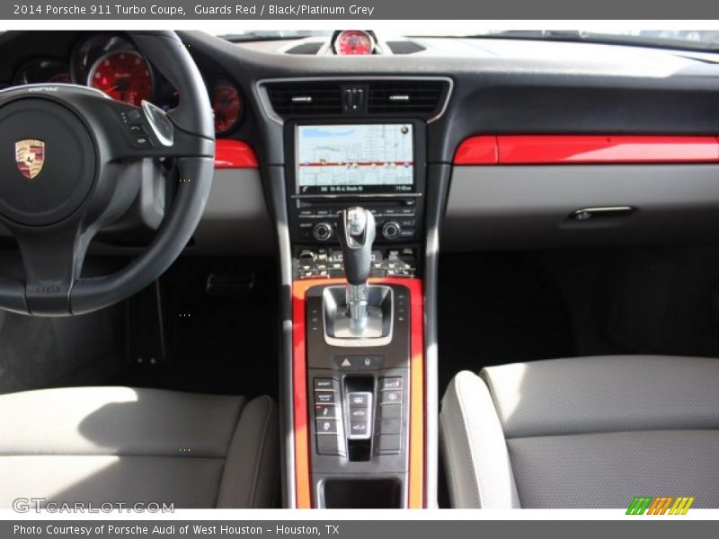 Guards Red / Black/Platinum Grey 2014 Porsche 911 Turbo Coupe