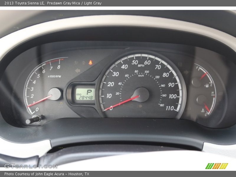 Predawn Gray Mica / Light Gray 2013 Toyota Sienna LE