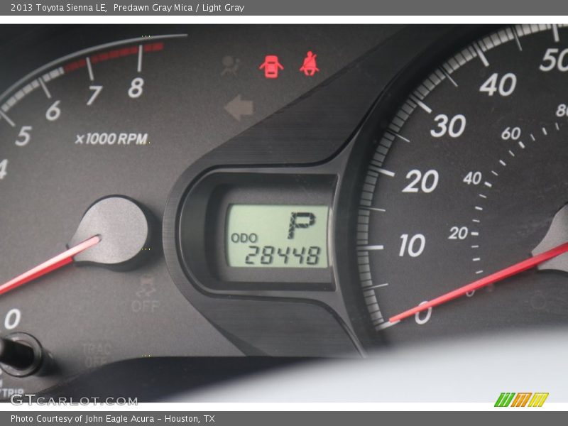 Predawn Gray Mica / Light Gray 2013 Toyota Sienna LE