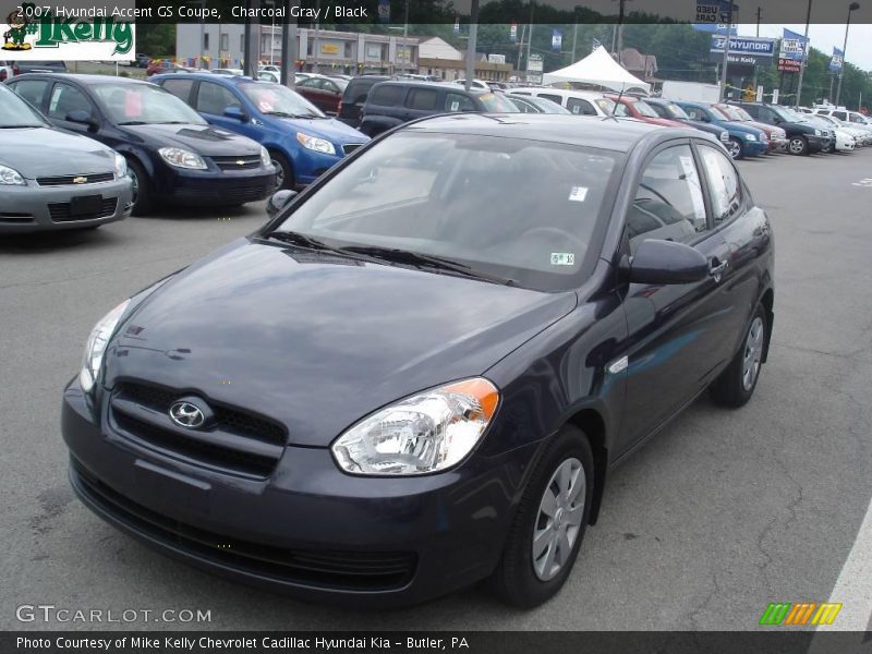 Charcoal Gray / Black 2007 Hyundai Accent GS Coupe