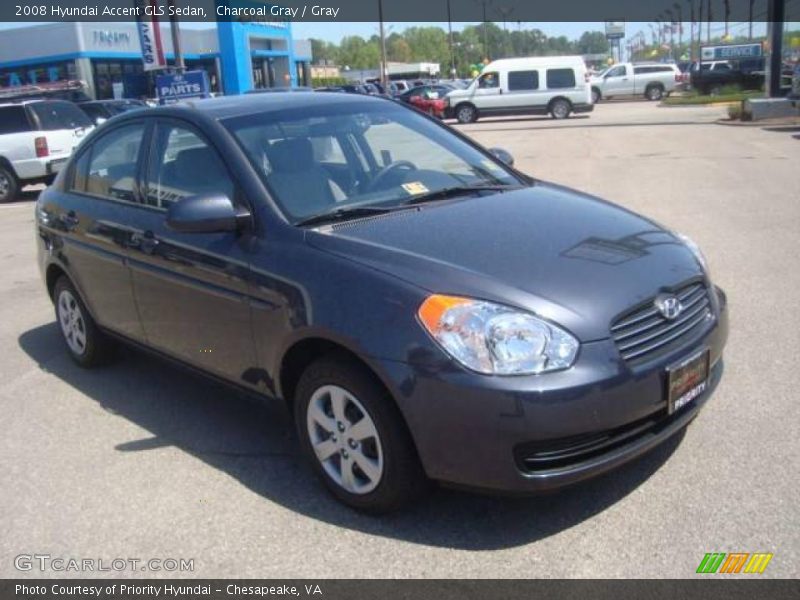 Charcoal Gray / Gray 2008 Hyundai Accent GLS Sedan