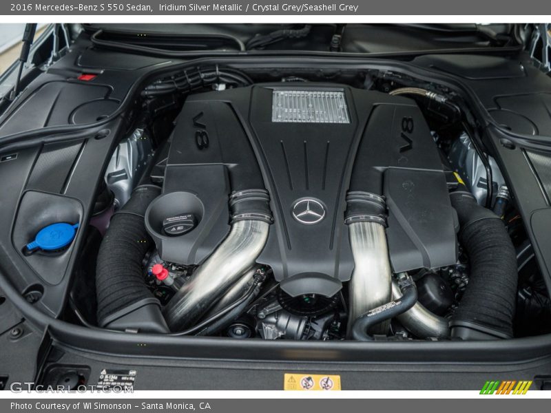 Iridium Silver Metallic / Crystal Grey/Seashell Grey 2016 Mercedes-Benz S 550 Sedan