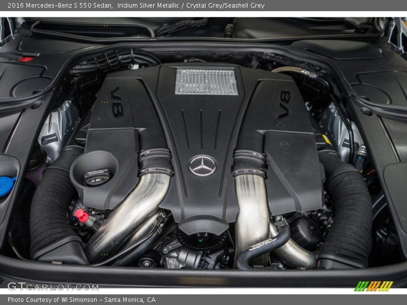 Iridium Silver Metallic / Crystal Grey/Seashell Grey 2016 Mercedes-Benz S 550 Sedan