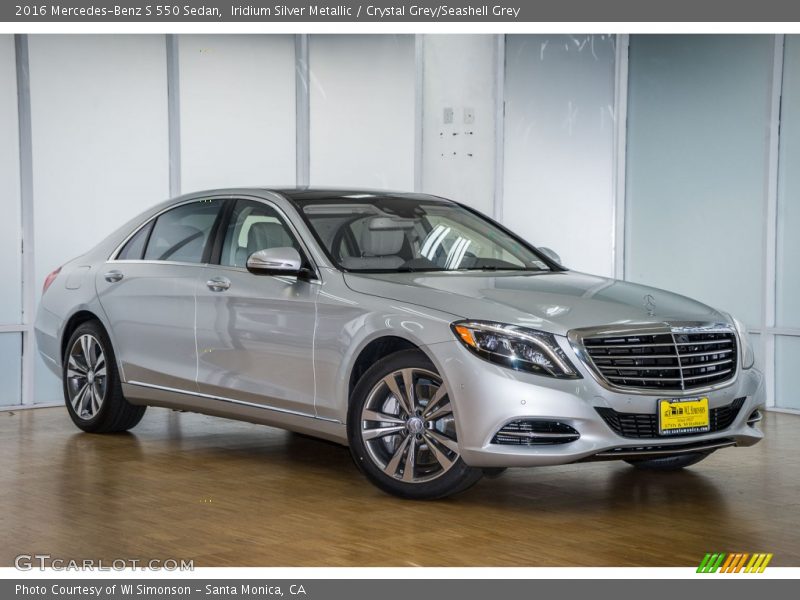 Iridium Silver Metallic / Crystal Grey/Seashell Grey 2016 Mercedes-Benz S 550 Sedan