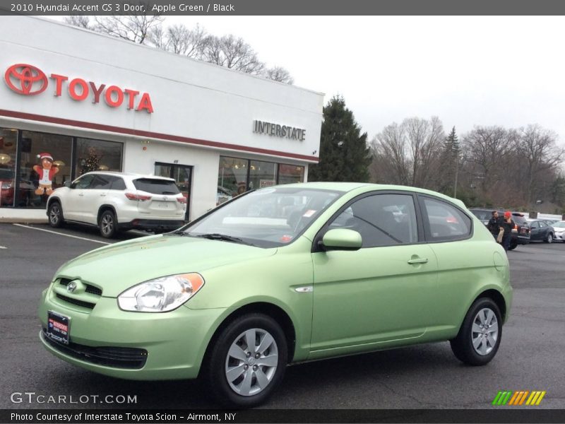 Apple Green / Black 2010 Hyundai Accent GS 3 Door