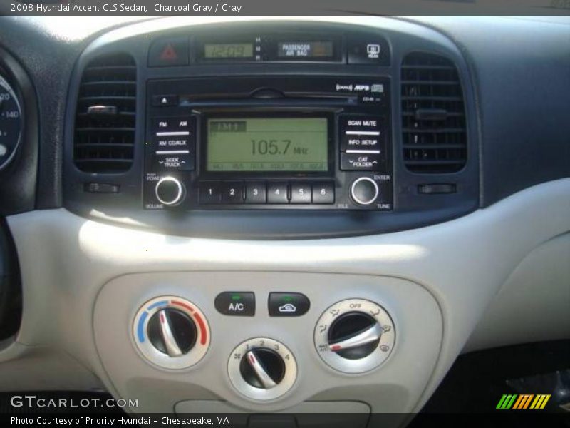 Charcoal Gray / Gray 2008 Hyundai Accent GLS Sedan