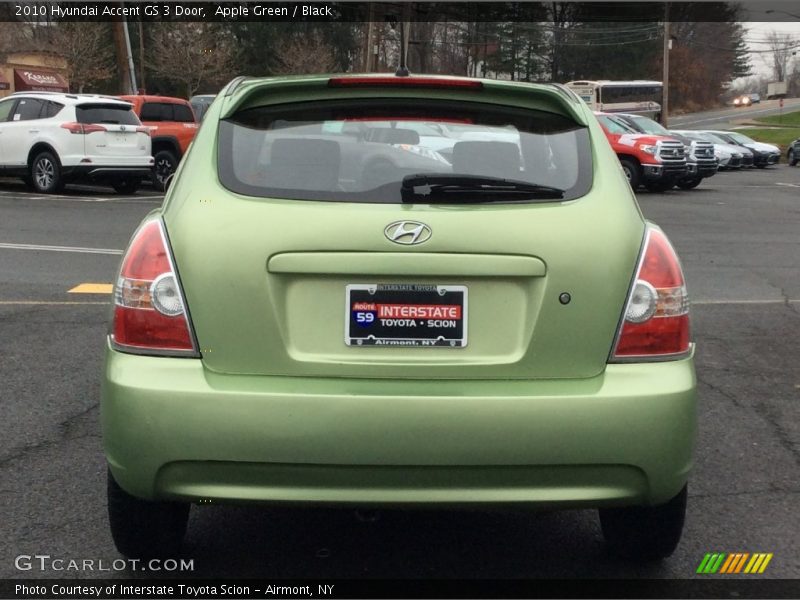 Apple Green / Black 2010 Hyundai Accent GS 3 Door