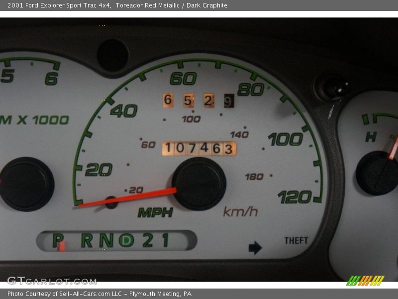 Toreador Red Metallic / Dark Graphite 2001 Ford Explorer Sport Trac 4x4