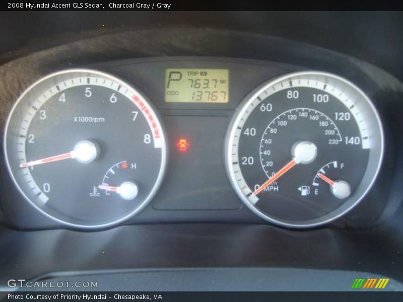 Charcoal Gray / Gray 2008 Hyundai Accent GLS Sedan