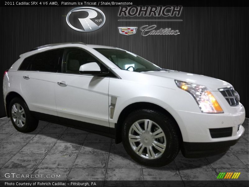 Platinum Ice Tricoat / Shale/Brownstone 2011 Cadillac SRX 4 V6 AWD