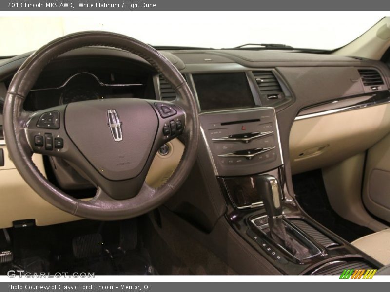 White Platinum / Light Dune 2013 Lincoln MKS AWD