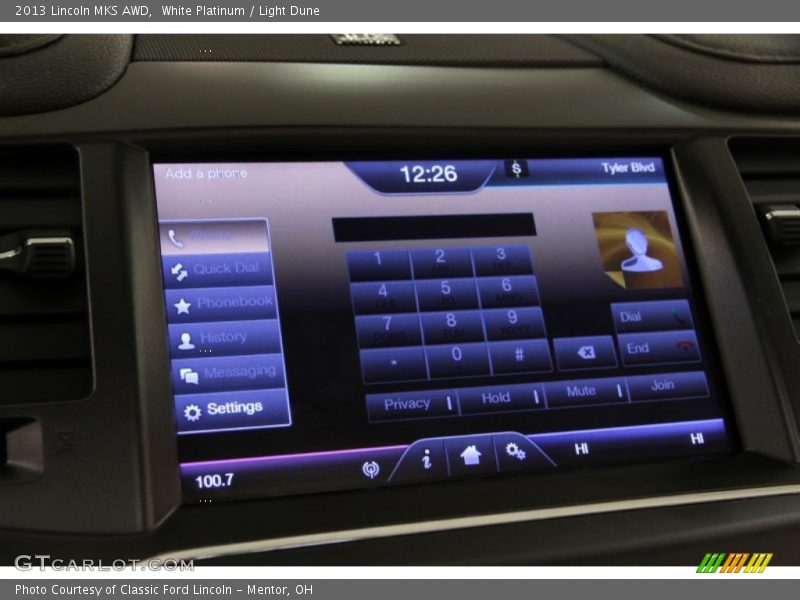 White Platinum / Light Dune 2013 Lincoln MKS AWD