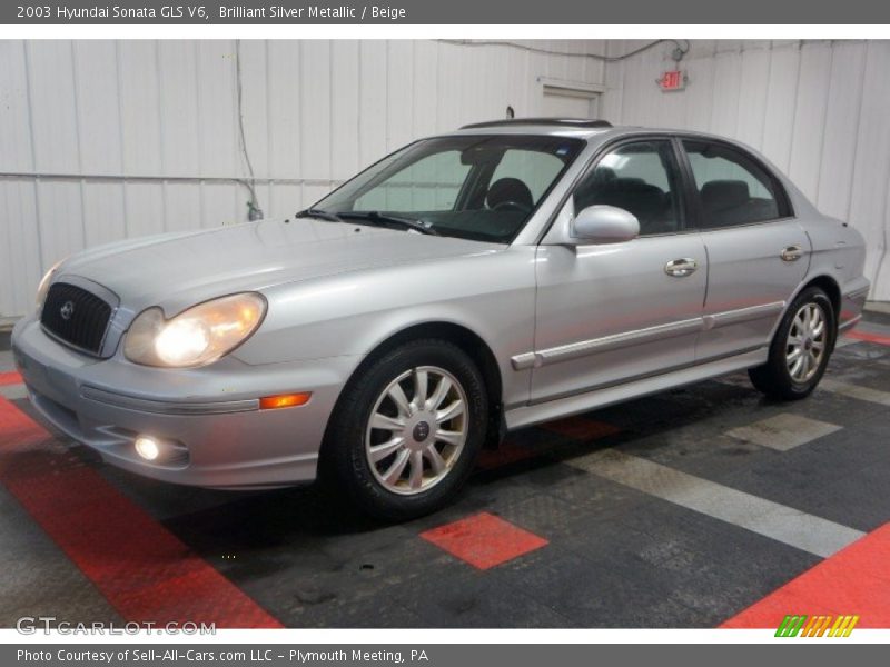Brilliant Silver Metallic / Beige 2003 Hyundai Sonata GLS V6