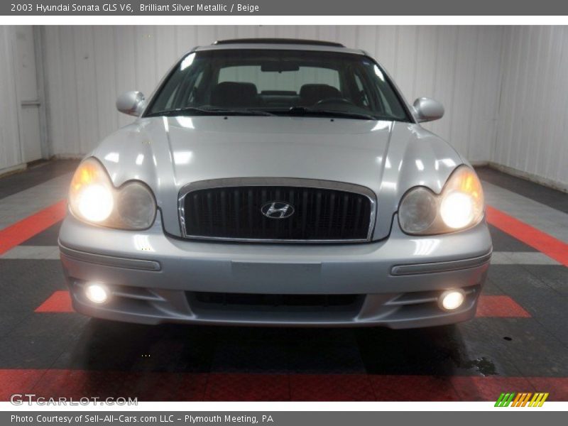 Brilliant Silver Metallic / Beige 2003 Hyundai Sonata GLS V6