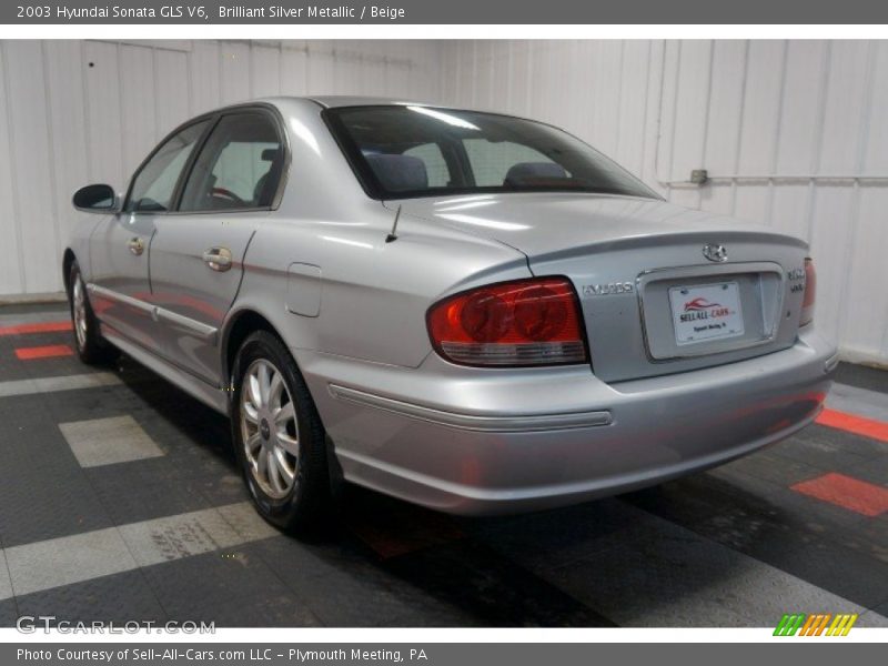 Brilliant Silver Metallic / Beige 2003 Hyundai Sonata GLS V6